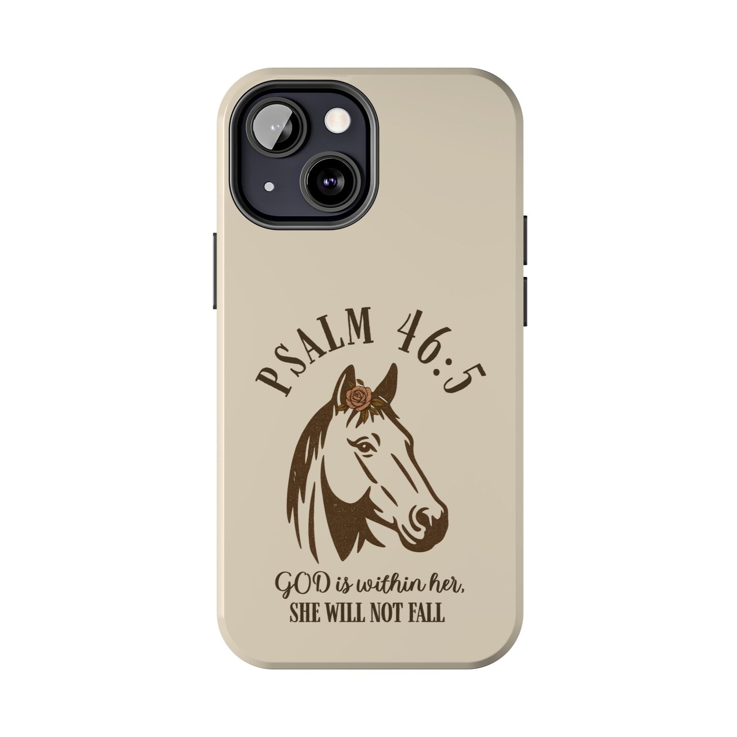 Psalm 46:5 Christian Dual-Layer Glossy Phone Case – Inspirational Bible Verse Protective Cover for iPhone & Samsung Galaxy