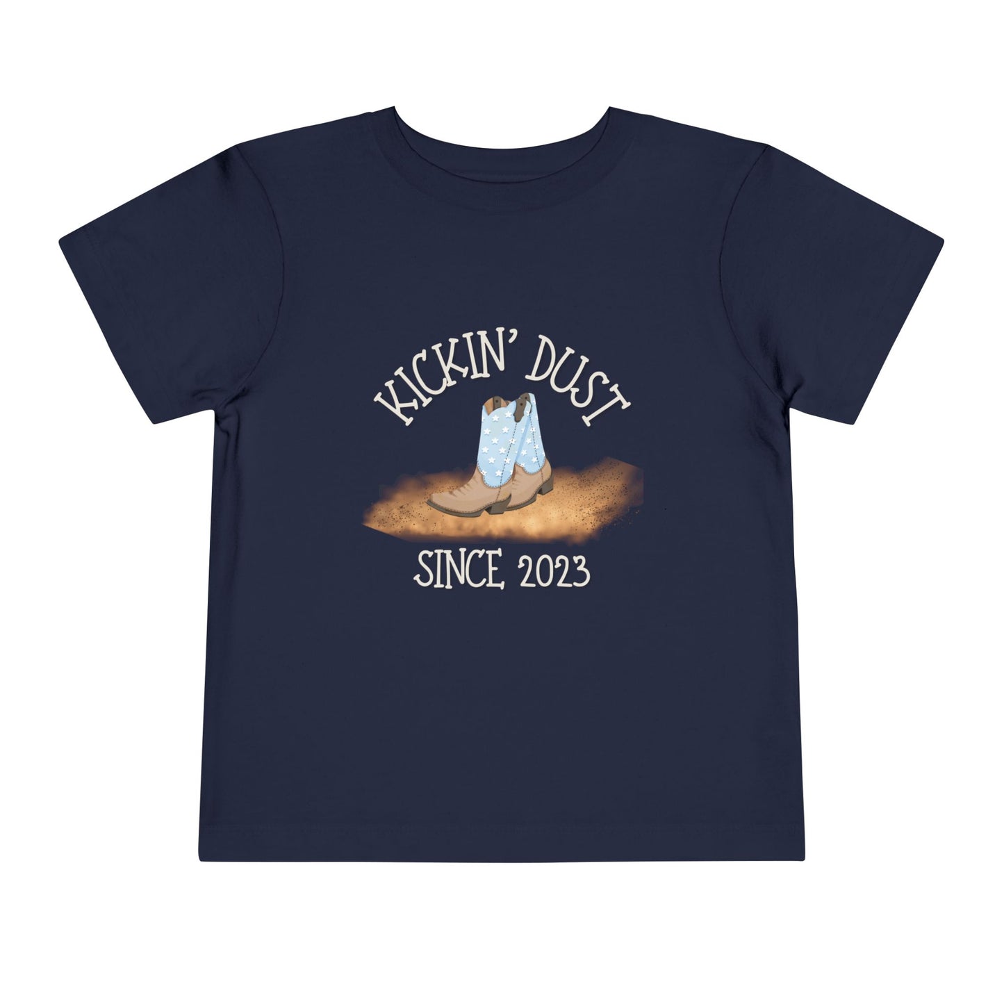 Kickin’ Dust Since (Birth Year) Personalized Toddler Boy Rodeo T-Shirt – Custom Western Shirt (2T–5T)