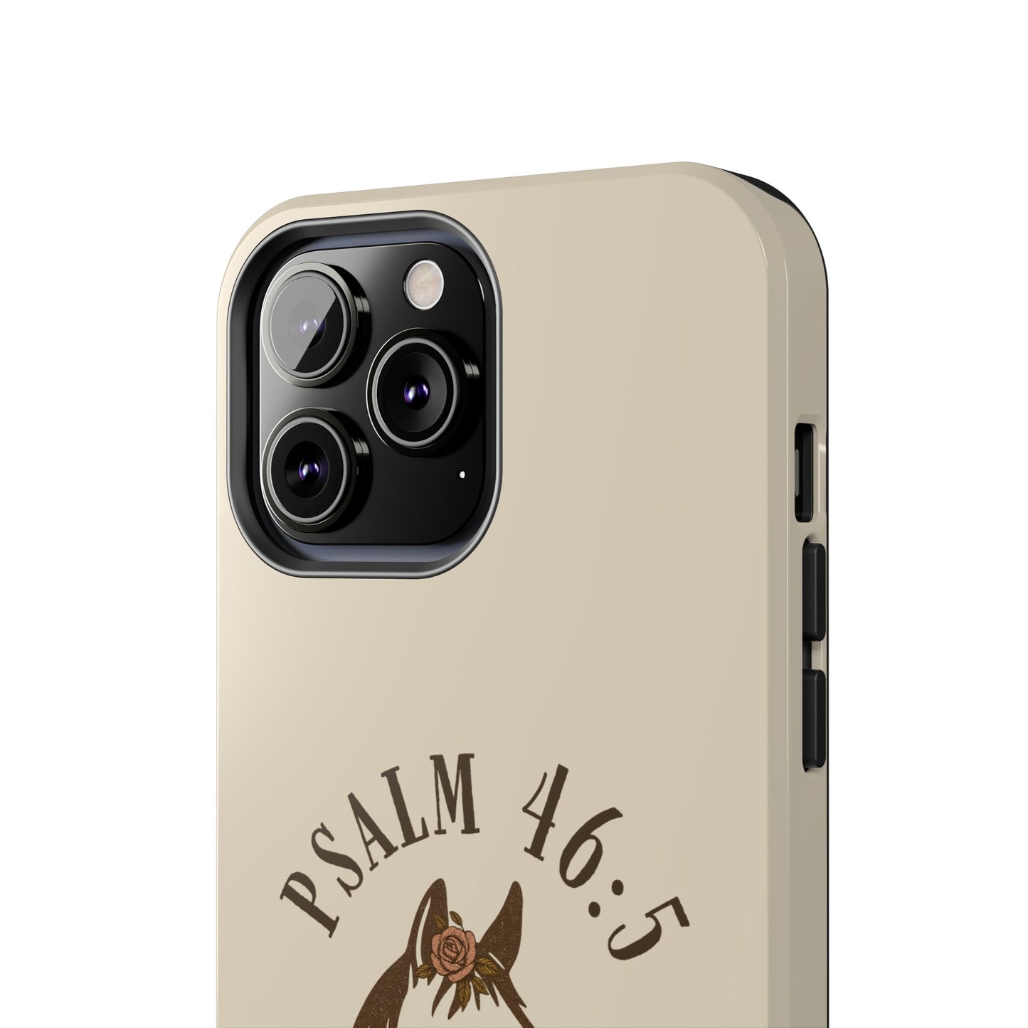 Psalm 46:5 Christian Dual-Layer Glossy Phone Case – Inspirational Bible Verse Protective Cover for iPhone & Samsung Galaxy