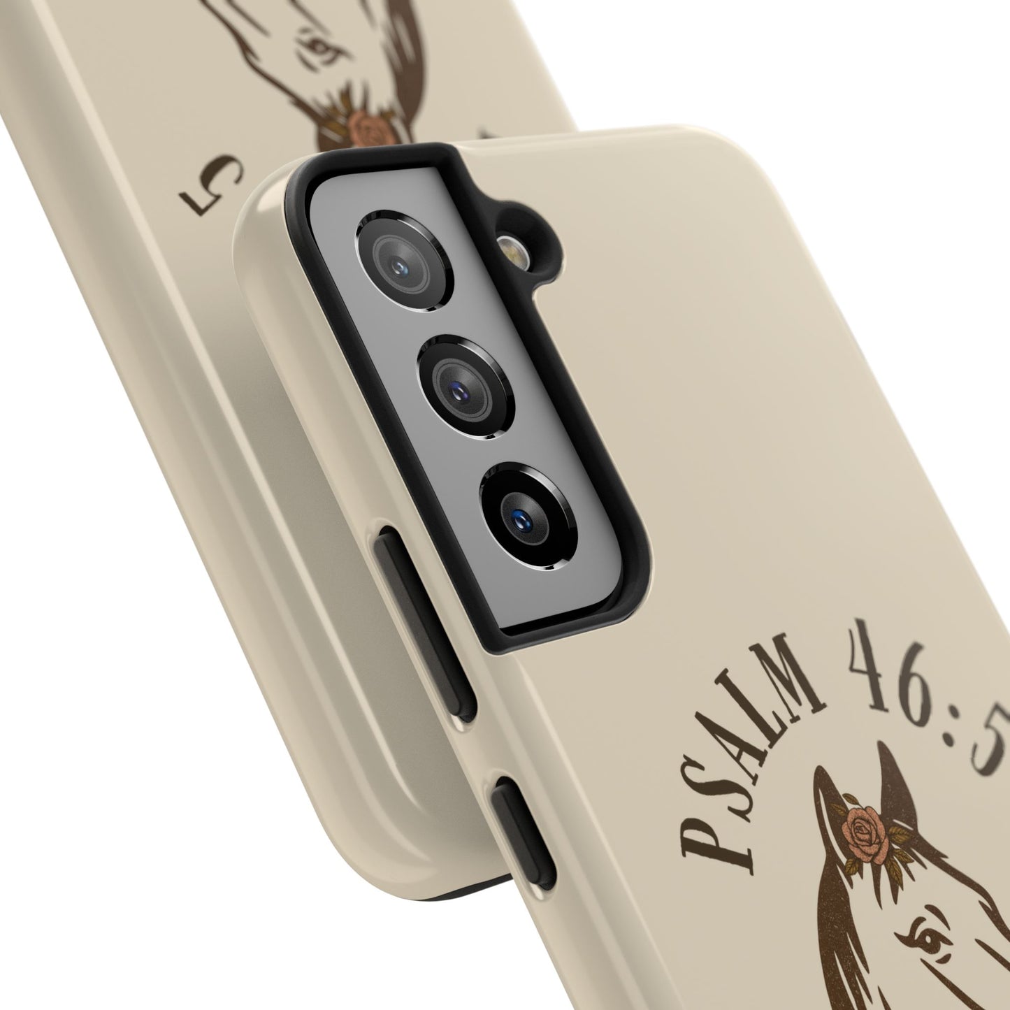 Psalm 46:5 Christian Dual-Layer Glossy Phone Case – Inspirational Bible Verse Protective Cover for iPhone & Samsung Galaxy