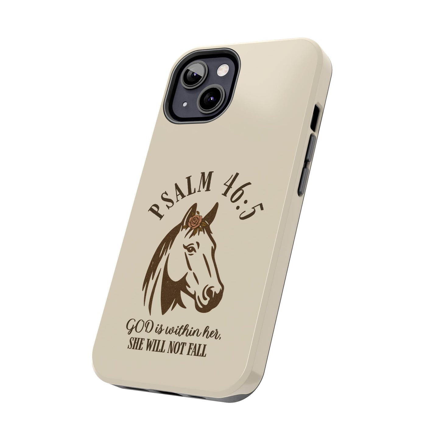 Psalm 46:5 Christian Dual-Layer Glossy Phone Case – Inspirational Bible Verse Protective Cover for iPhone & Samsung Galaxy