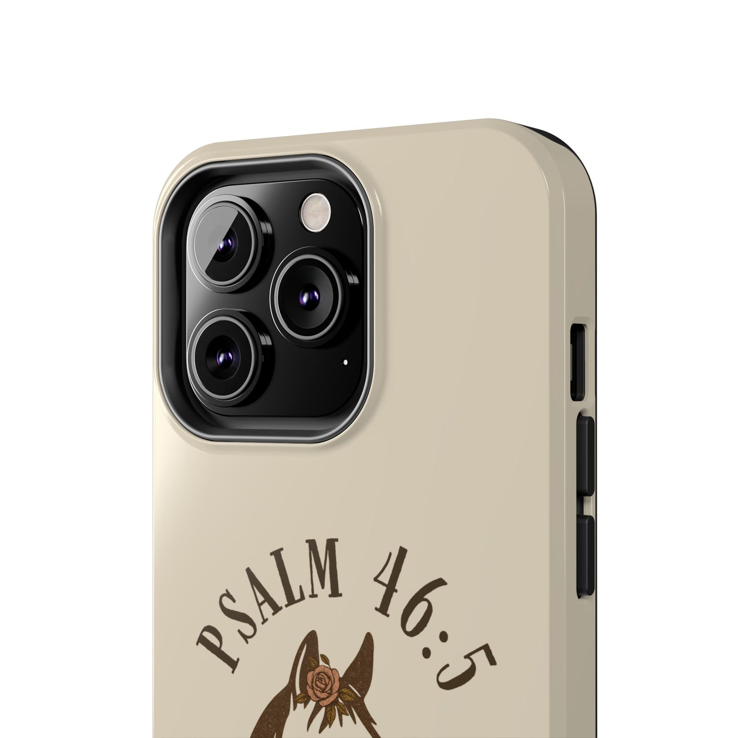 Psalm 46:5 Christian Dual-Layer Glossy Phone Case – Inspirational Bible Verse Protective Cover for iPhone & Samsung Galaxy