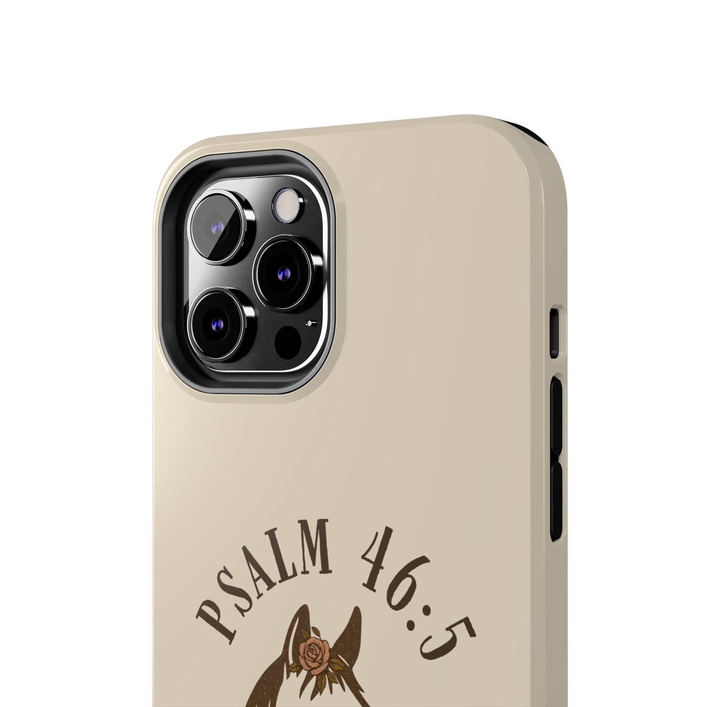 Psalm 46:5 Christian Dual-Layer Glossy Phone Case – Inspirational Bible Verse Protective Cover for iPhone & Samsung Galaxy