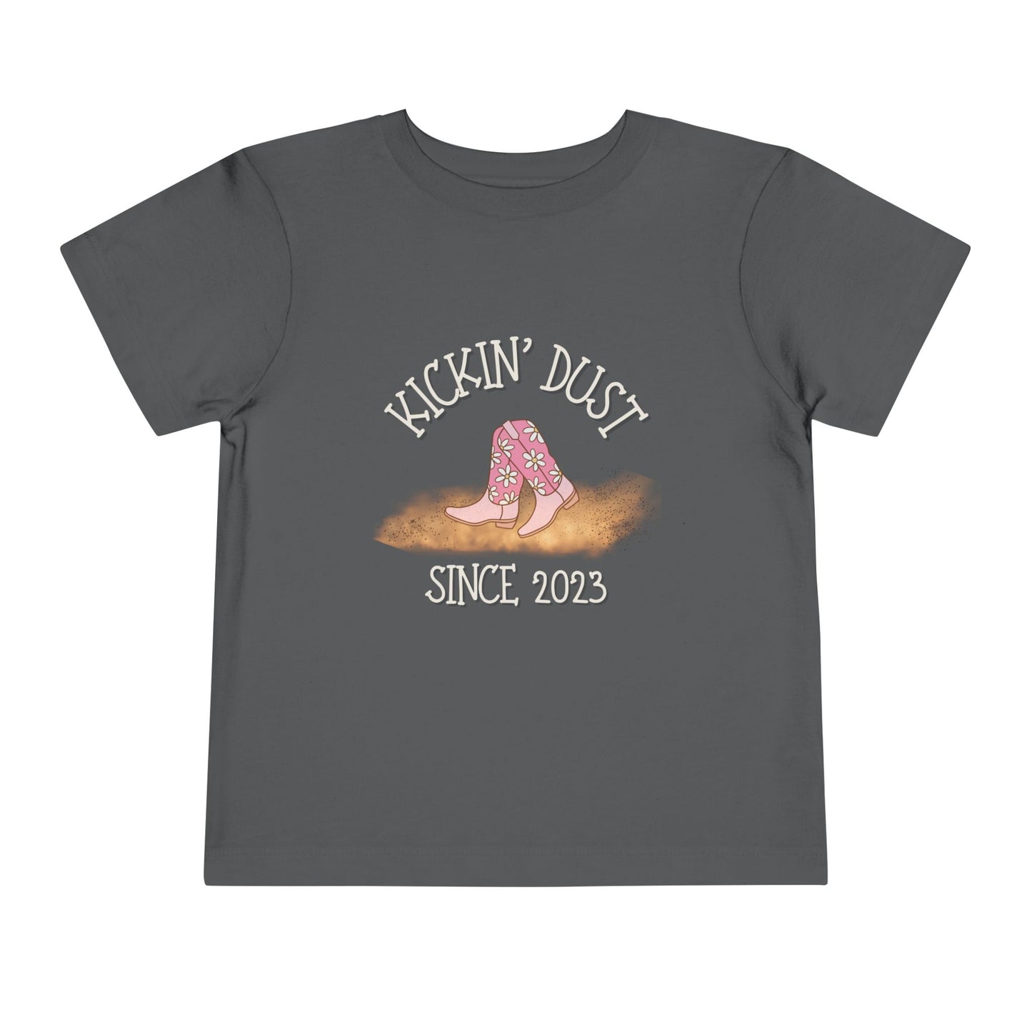 Kickin' Dust Toddler Tee | Cute Country Style Shirt for Kids, Gift for Little Cowboys, Birthday Outfit, Western Apparel, Fun Summer Tee