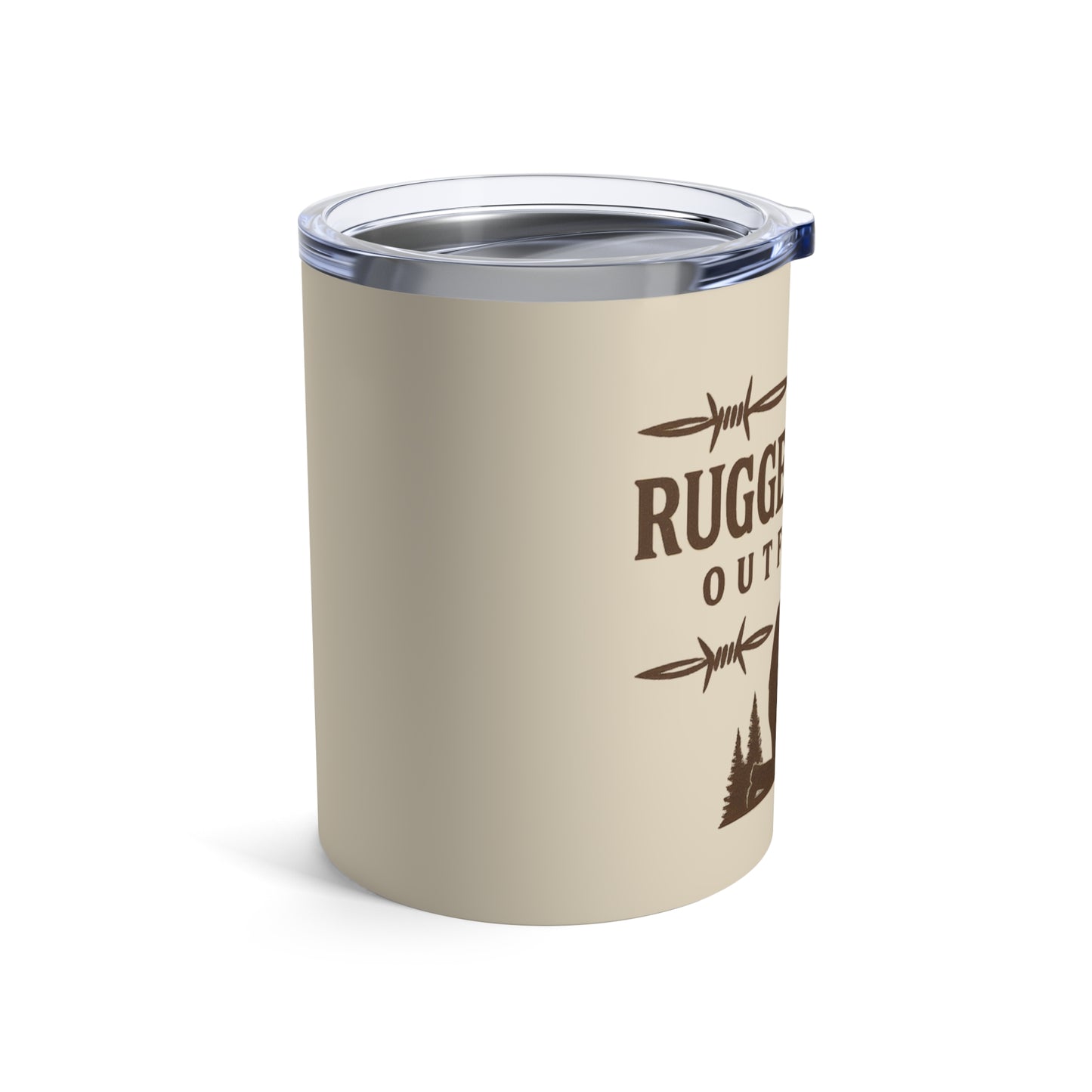 Rugged Truth Outfitters Logo 10oz Stainless Steel Tumbler – BPA-Free Insulated Coffee Cup for Hot & Cold Drinks, Durable & Dishwasher Safe