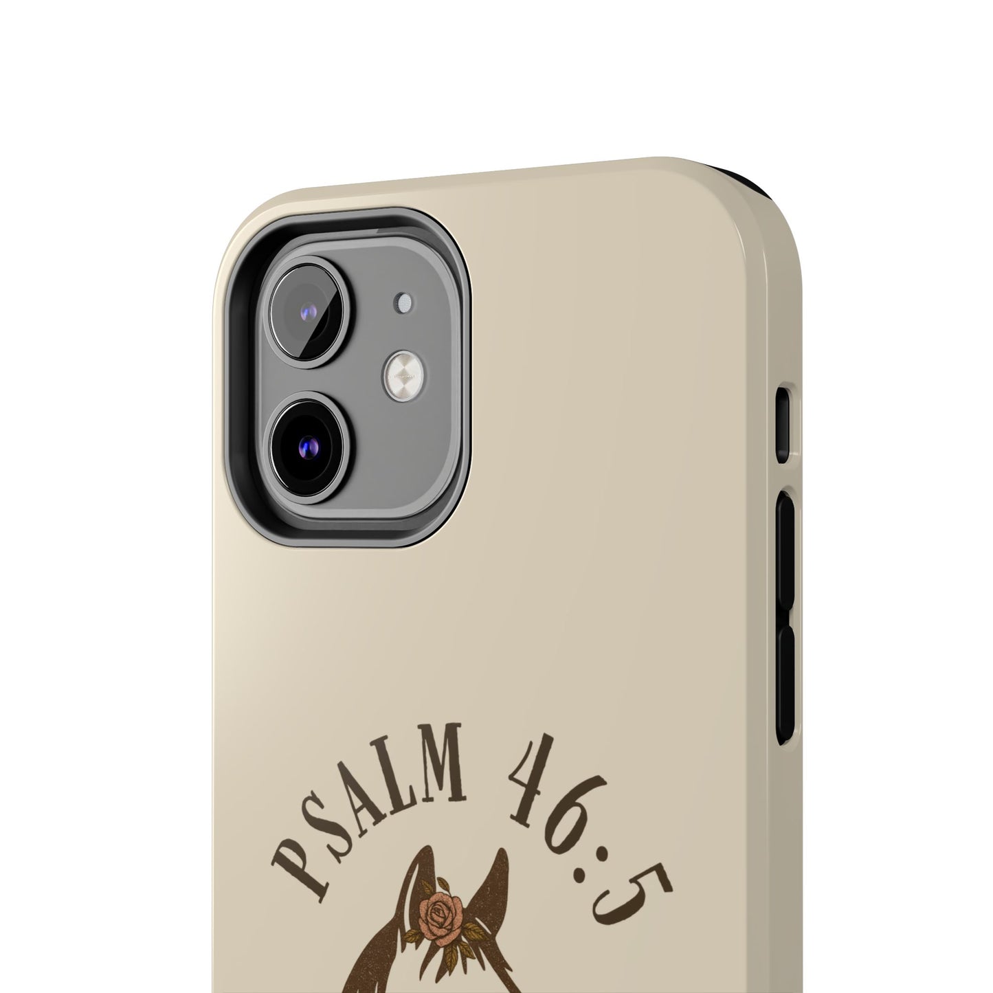 Psalm 46:5 Christian Dual-Layer Glossy Phone Case – Inspirational Bible Verse Protective Cover for iPhone & Samsung Galaxy