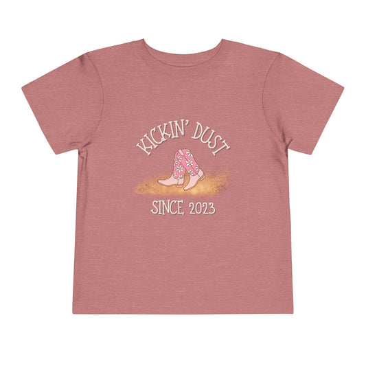 Kickin' Dust Toddler Tee | Cute Country Style Shirt for Kids, Gift for Little Cowboys, Birthday Outfit, Western Apparel, Fun Summer Tee
