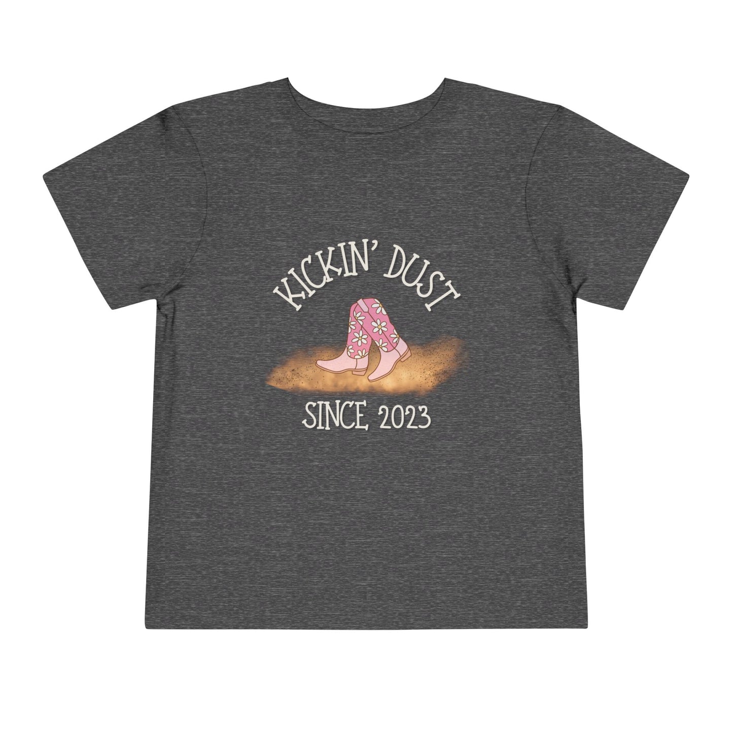 Kickin' Dust Toddler Tee | Cute Country Style Shirt for Kids, Gift for Little Cowboys, Birthday Outfit, Western Apparel, Fun Summer Tee