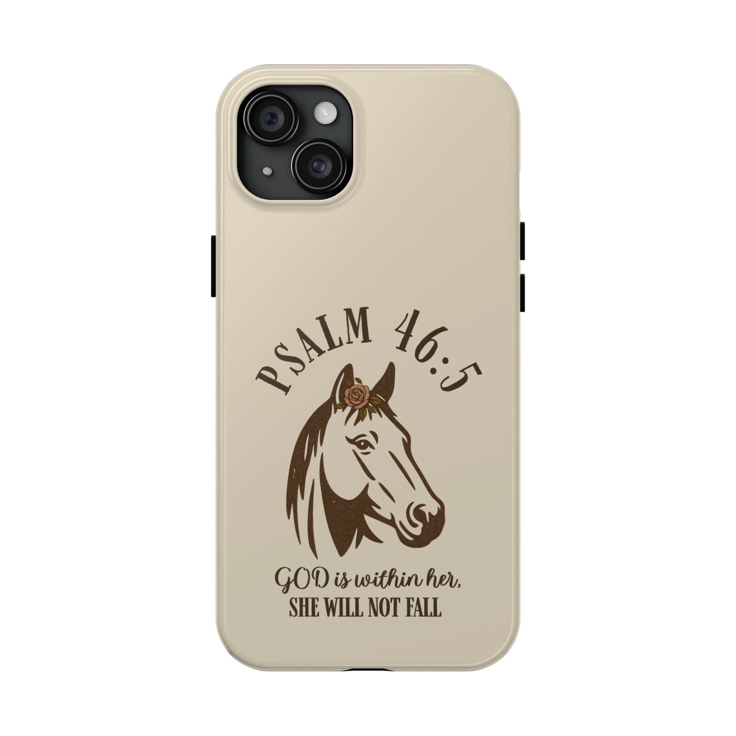 Psalm 46:5 Christian Dual-Layer Glossy Phone Case – Inspirational Bible Verse Protective Cover for iPhone & Samsung Galaxy
