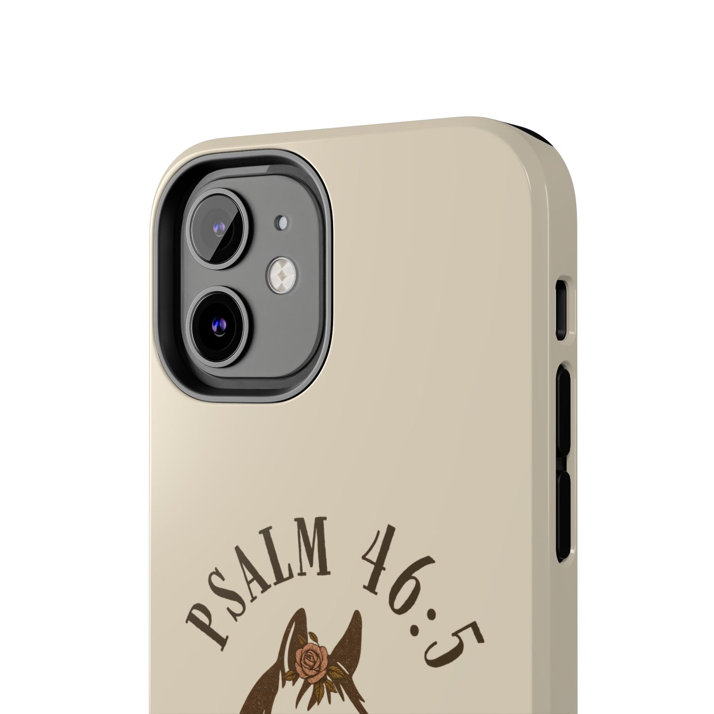 Psalm 46:5 Christian Dual-Layer Glossy Phone Case – Inspirational Bible Verse Protective Cover for iPhone & Samsung Galaxy