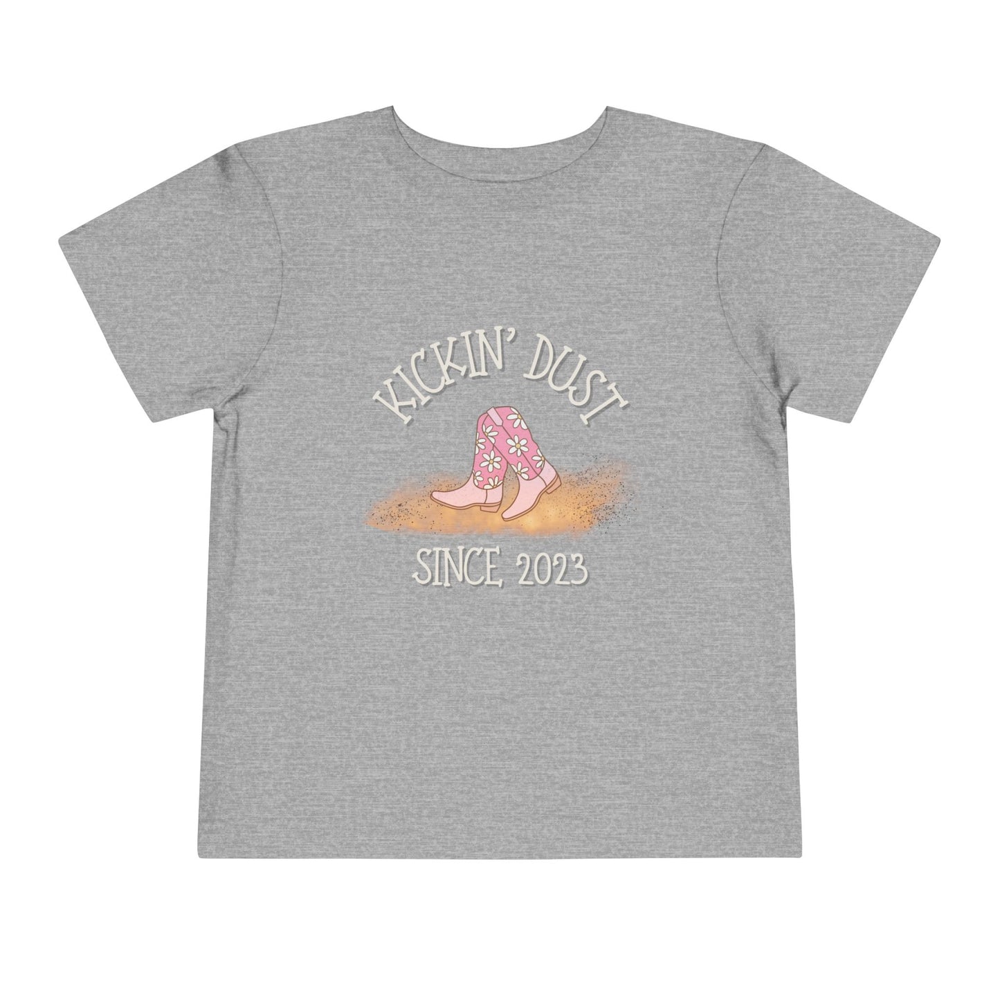 Kickin' Dust Toddler Tee | Cute Country Style Shirt for Kids, Gift for Little Cowboys, Birthday Outfit, Western Apparel, Fun Summer Tee