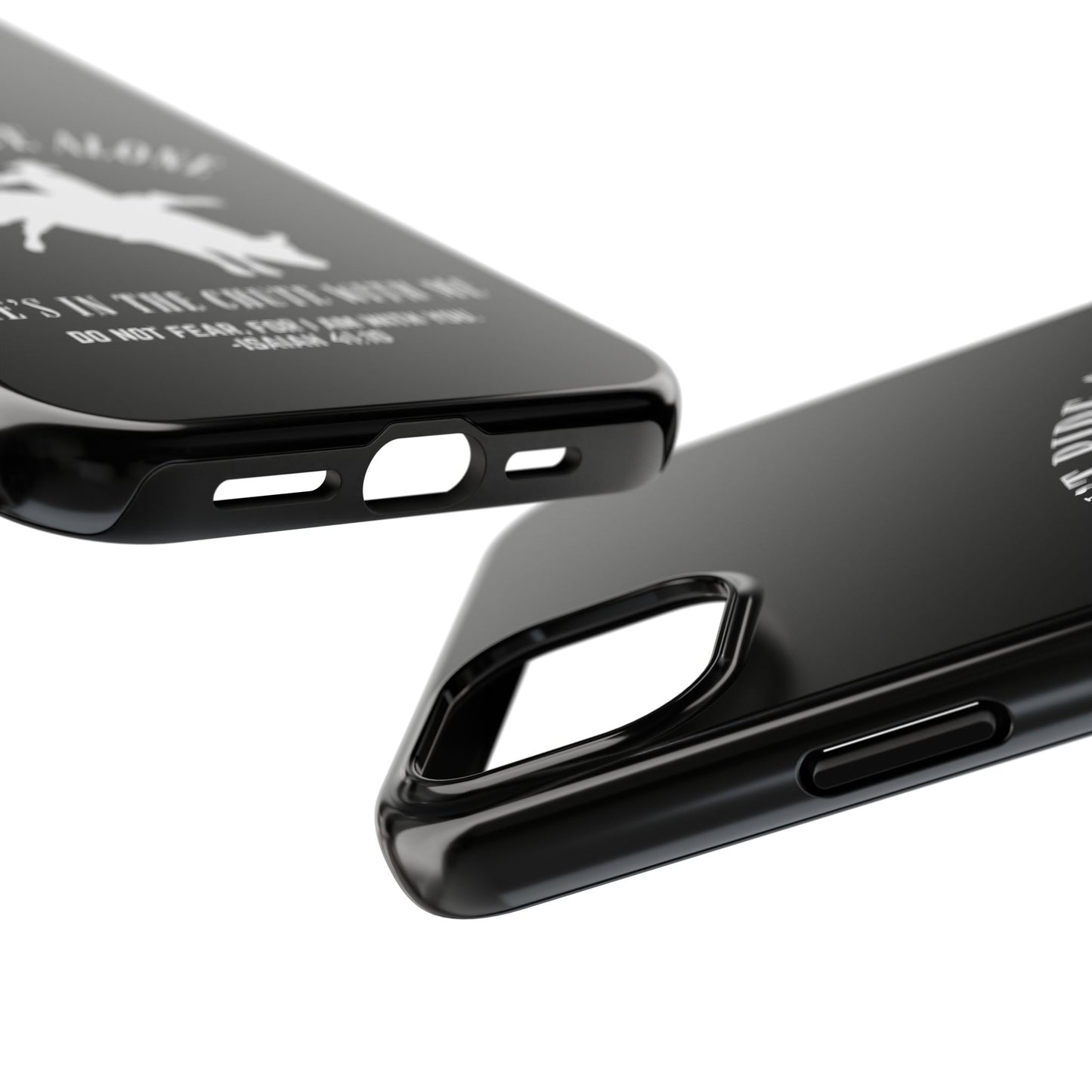 "I Don’t Ride Alone" Isaiah 41:10 Bull Rider Dual-Layer Glossy Phone Case – Christian Western Rodeo Design for iPhone & Samsung Galaxy