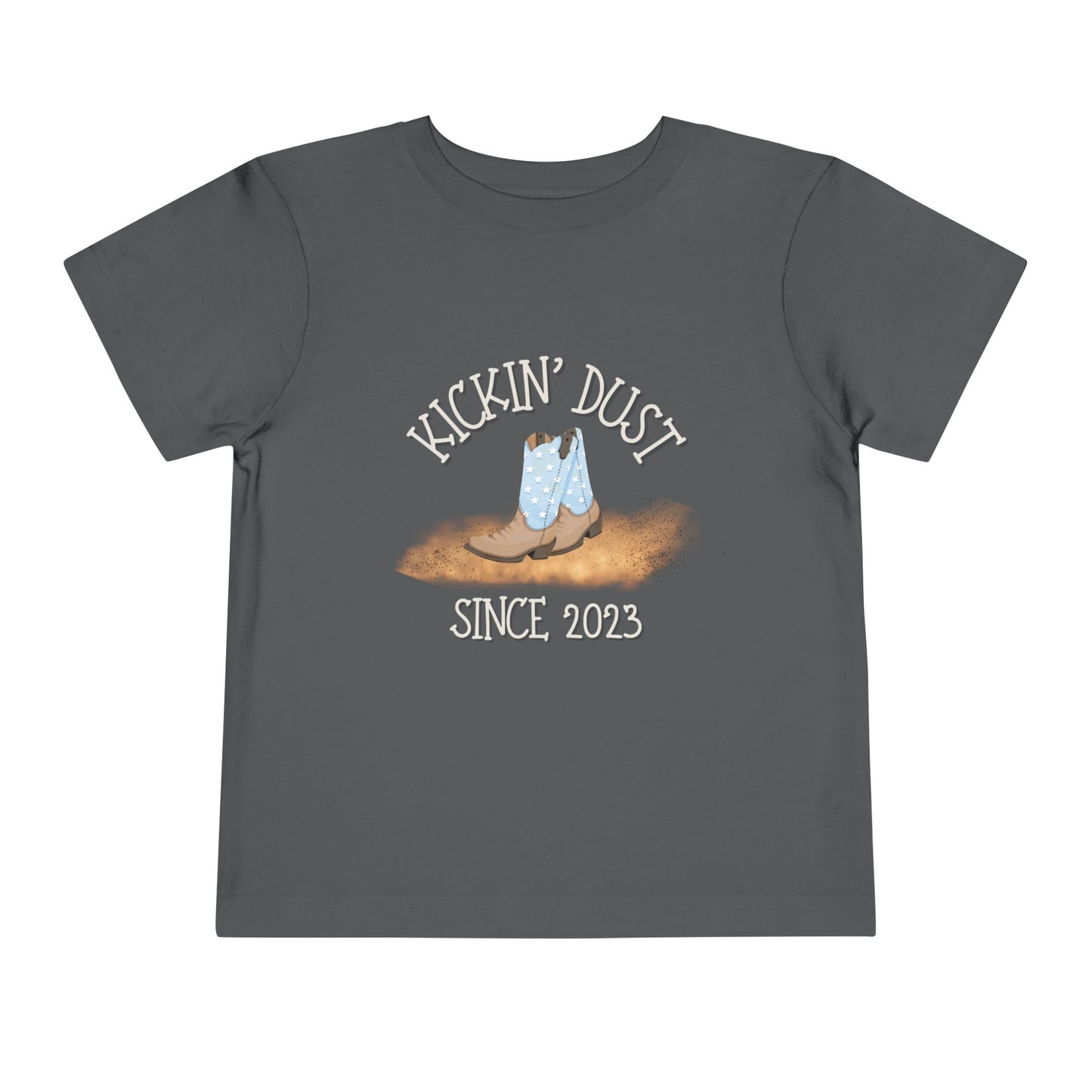 Kickin’ Dust Since (Birth Year) Personalized Toddler Boy Rodeo T-Shirt – Custom Western Shirt (2T–5T)