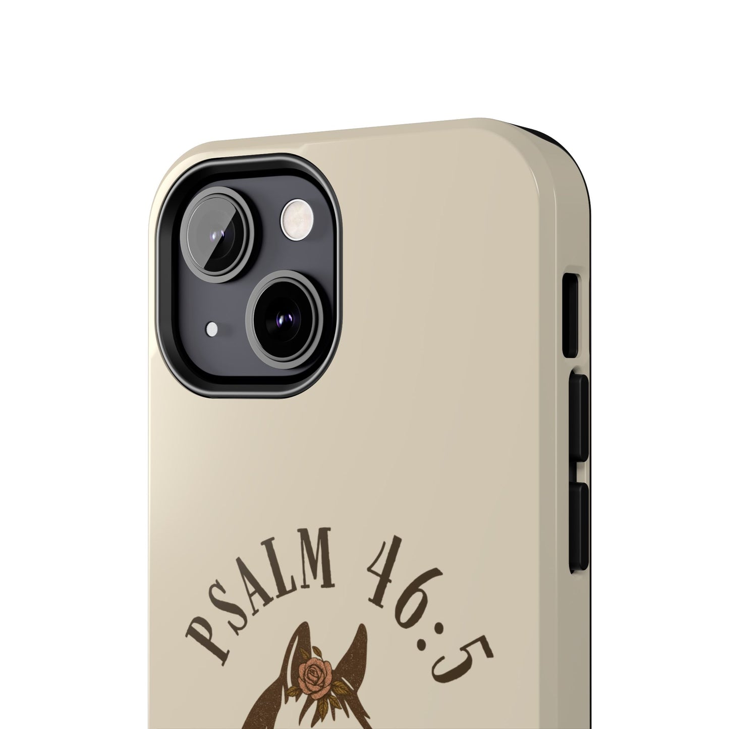 Psalm 46:5 Christian Dual-Layer Glossy Phone Case – Inspirational Bible Verse Protective Cover for iPhone & Samsung Galaxy