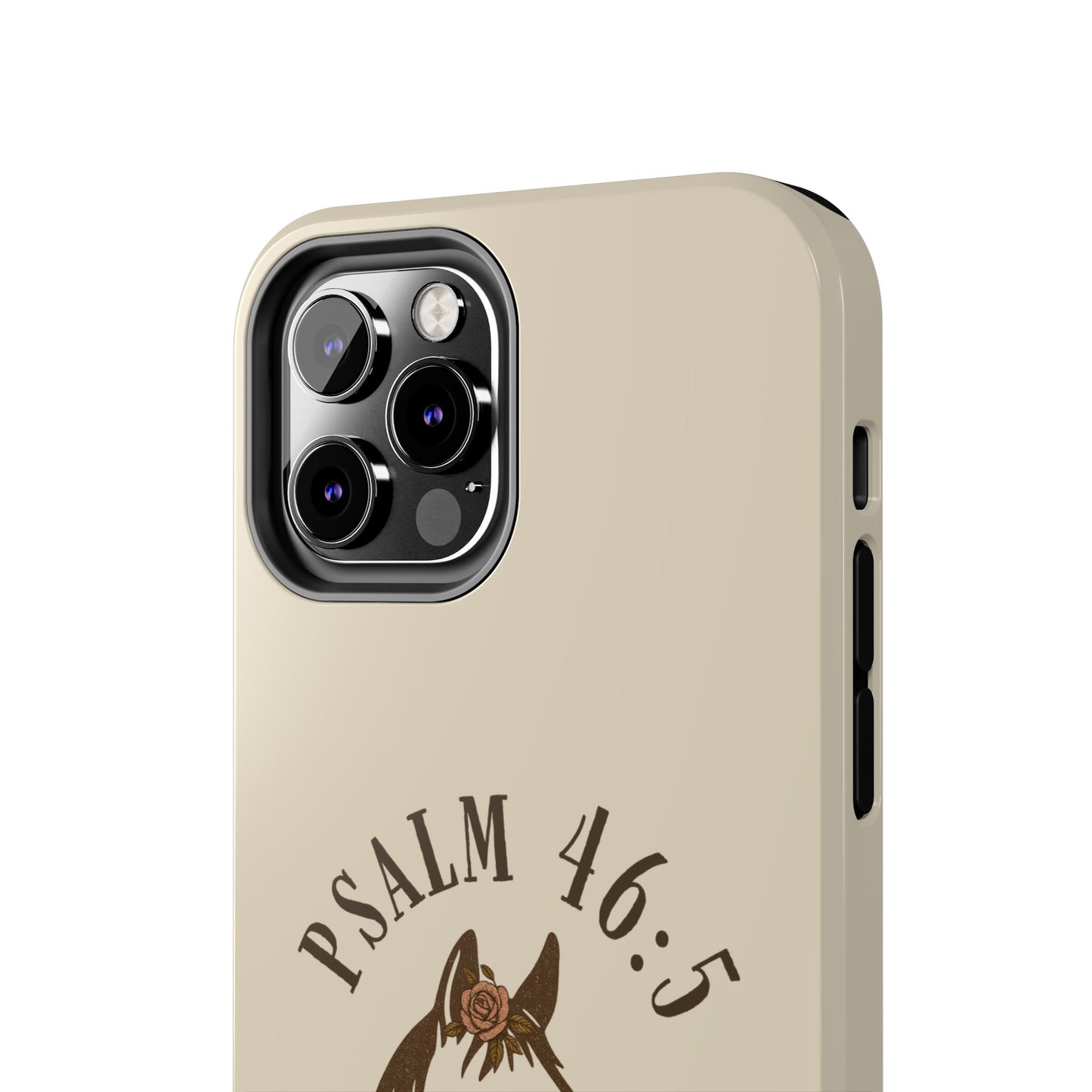 Psalm 46:5 Christian Dual-Layer Glossy Phone Case – Inspirational Bible Verse Protective Cover for iPhone & Samsung Galaxy