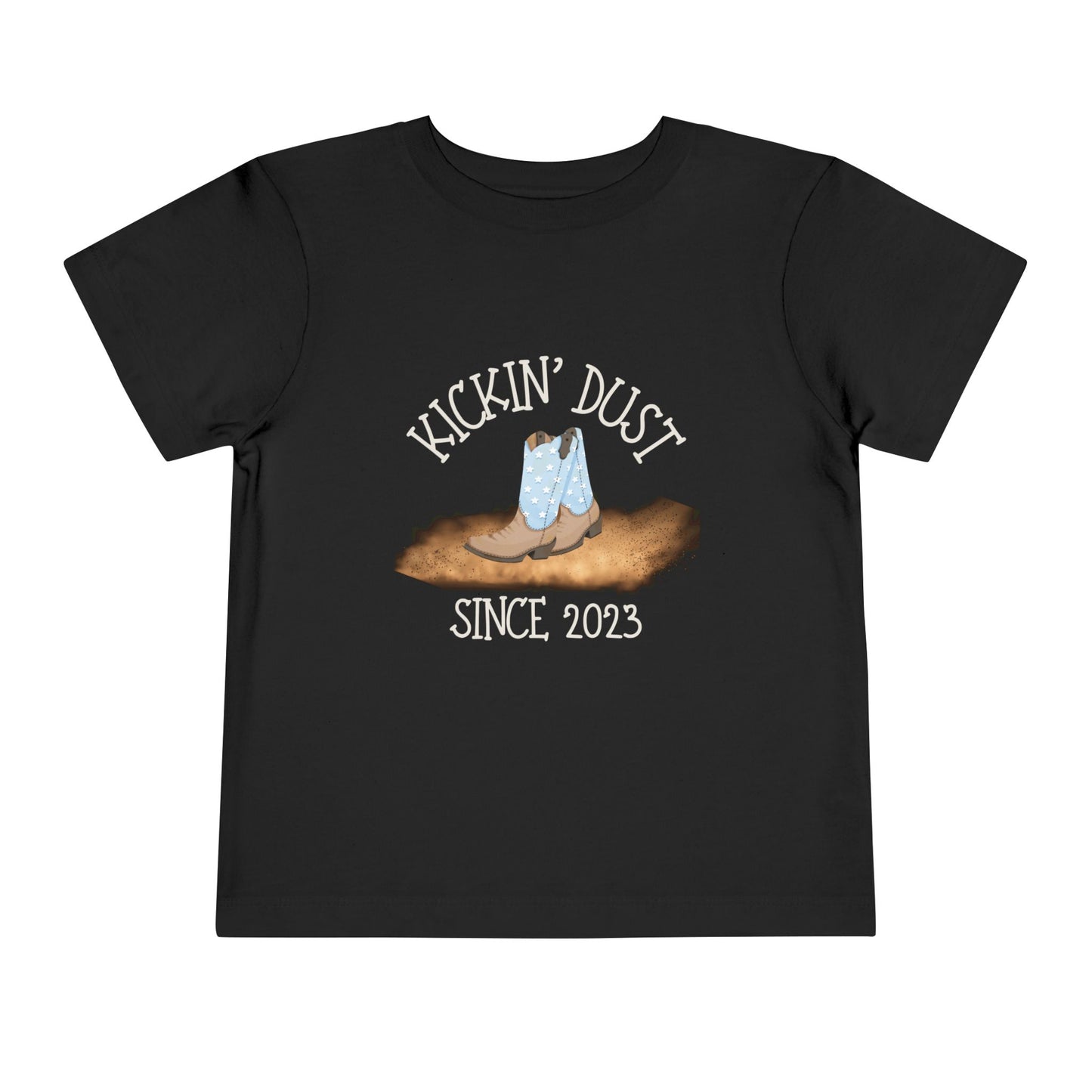 Kickin’ Dust Since (Birth Year) Personalized Toddler Boy Rodeo T-Shirt – Custom Western Shirt (2T–5T)