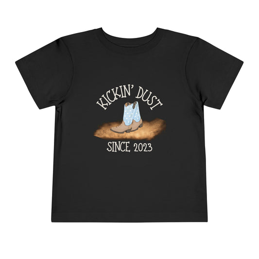 Kickin’ Dust Since (Birth Year) Personalized Toddler Boy Rodeo T-Shirt – Custom Western Shirt (2T–5T)