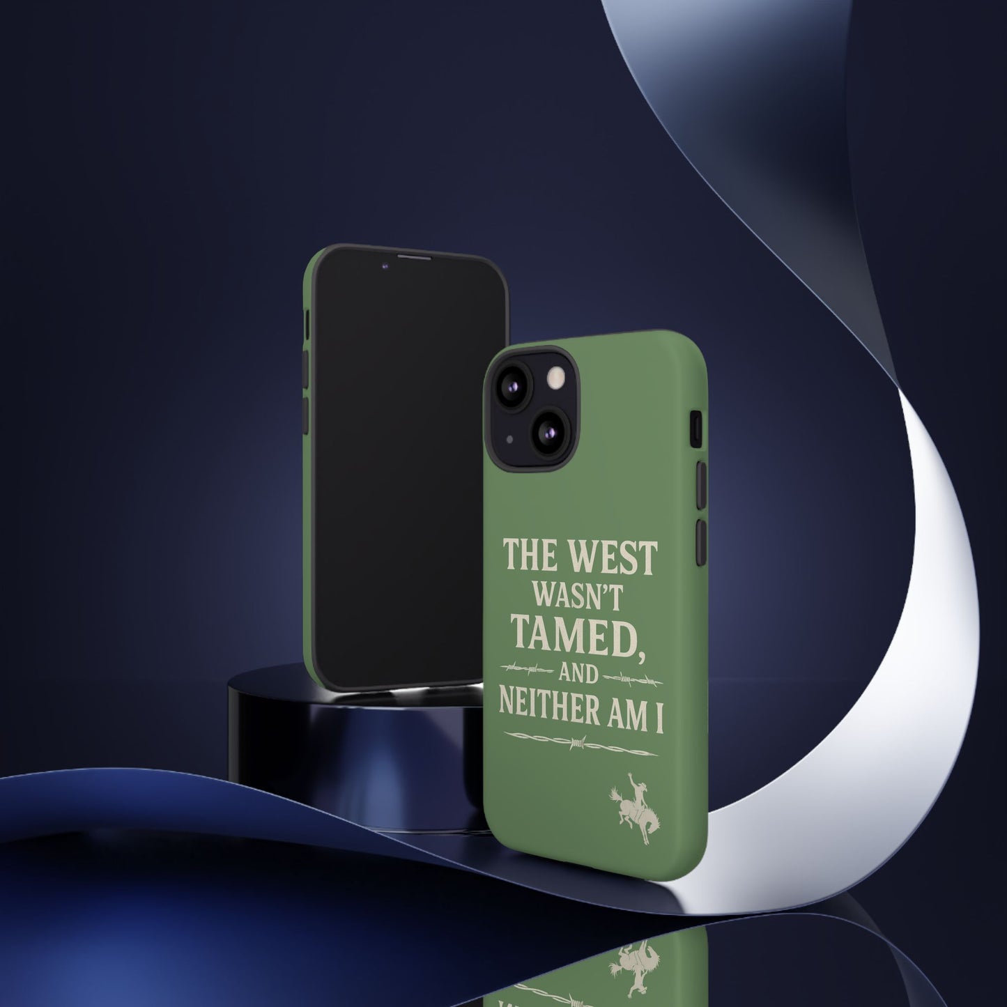 The West Wasn’t Tamed Dual Layer Phone Case – Western Cowboy Tough Protective Cover for iPhone, Samsung Galaxy & Google Pixel