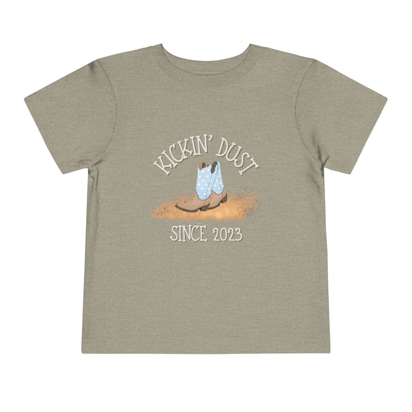 Kickin’ Dust Since (Birth Year) Personalized Toddler Boy Rodeo T-Shirt – Custom Western Shirt (2T–5T)
