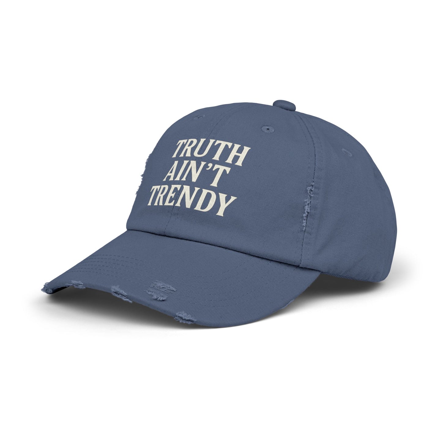 Truth Ain’t Trendy Distressed Ball Cap – Unisex Vintage Washed Adjustable Dad Hat-Gift